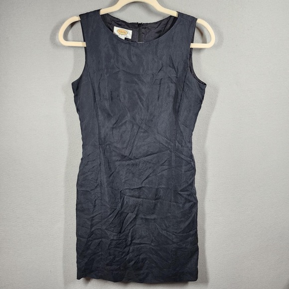 Talbots Dresses & Skirts - Talbots 100% Silk Dress Womens 6 Petite Black Sleeveless Sheath Cocktail Party